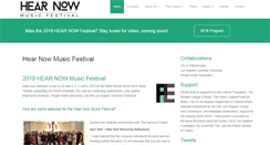 Desktop Screenshot of hearnowmusicfestival.com
